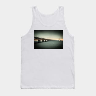 In the colorful evening light lies the Öresund Bridge, which connects Sweden and Denmark Tank Top